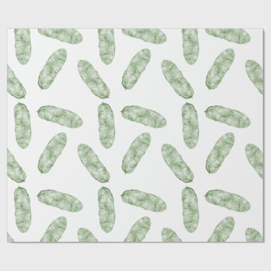 Tropische Bananen-Blätter Geschenkpapier (Flach)