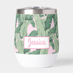 Tropische Bananen-Blätter in Rosa