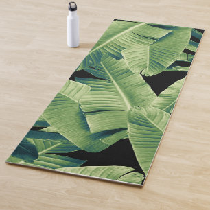 Tropische Bananen-Blätter Night Dschungel #1 #tro Yogamatte