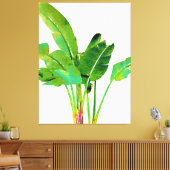 Tropische Bananen-Blätter Wasserfarbe Leinwanddruck (Insitu (Wohnzimmer))