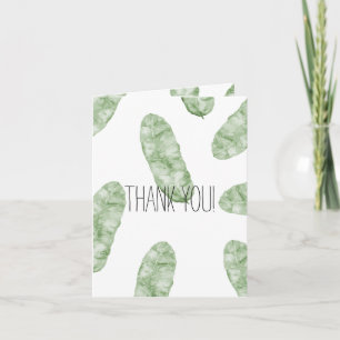 Tropische Bananenblätter Dankeskarte