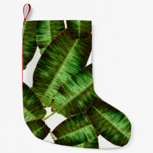 Tropische Bananenblätter, Dschungelblatt nahtlose Kleiner Weihnachtsstrumpf