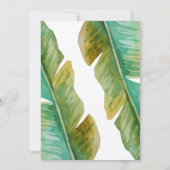 Tropische Bananenleaf-Save the Date Save The Date (Rückseite)