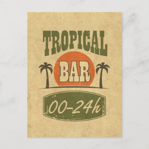 Tropische Bar Postkarte