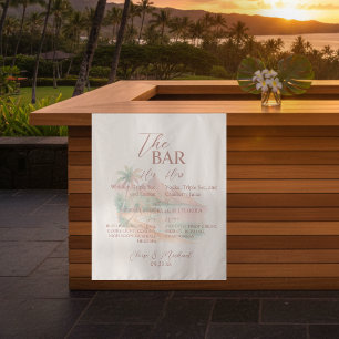 Tropische Bar und Signature Drink Watercolor Islan Wandteppich