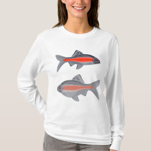 Tropische Barben Fische Rot und Grau Exotische Was T-Shirt