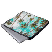 Tropische Bäume Laptopschutzhülle (Vorne Knopf)