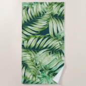Tropische Baumkunst Strandtuch (Vorderseite)