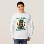 Tropische Beats Ananas Drummer Vibe T-Shirt (Vorne ganz)