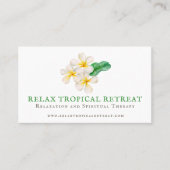 Tropische Beauty-Geschäft Frangipani Loyalität Empfehlungskarte (Vorderseite)