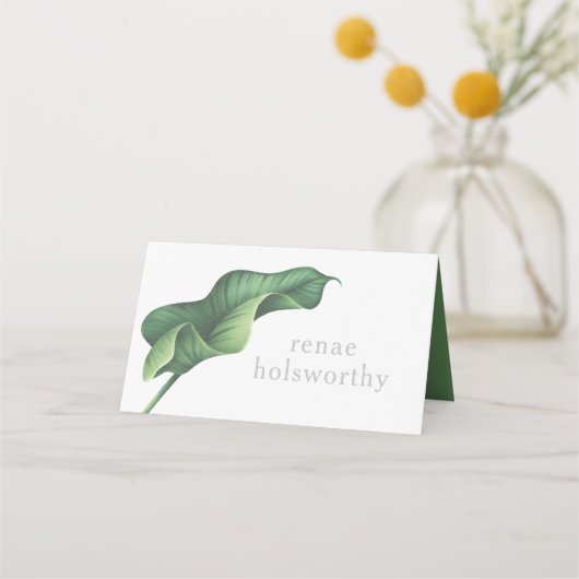 Tropische Begleitkarte, tropische Hochzeit Platzkarte (Vorderseite)