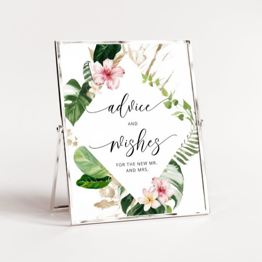 Tropische Beratung und Wünsche für Neugeborene Poster