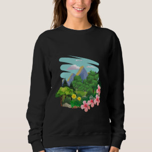 Tropische Berglandschaft Sweatshirt