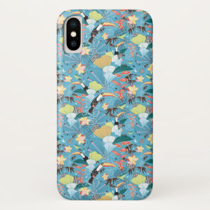 Tropische Beschaffenheit mit Toucans und Kolibris Case-Mate iPhone Hülle