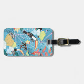Tropische Beschaffenheit mit Toucans und Kolibris Gepäckanhänger (Vorderseite horizontal)