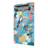 Tropische Beschaffenheit mit Toucans und Kolibris Mini Klemmbrett (Gewinkelt2)