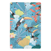 Tropische Beschaffenheit mit Toucans und Kolibris Mini Klemmbrett (Rückseite)