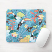 Tropische Beschaffenheit mit Toucans und Kolibris Mousepad (Mit Mouse)