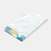 Tropische Beschaffenheit mit Toucans und Kolibris Post-it Klebezettel (angewinkelt)