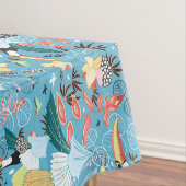 Tropische Beschaffenheit mit Toucans und Kolibris Tischdecke (Beispiel)