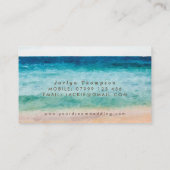 tropische Bestimmungsort-Visitenkarte des Strandes Visitenkarte (Rückseite)