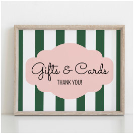 Tropische Beverly Hills Rosa Grüne Karten und Gesc Poster