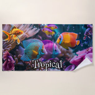 Tropische Biodiversität Strandtuch