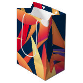 Tropische Bird-of-Paradise-Geschenktasche Mittlere Geschenktüte (Vorderseite Schrägansicht)