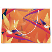 Tropische Bird-of-Paradise Sonnenuntergang Luau Ge Große Geschenktüte (Vorderseite)