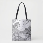 Tropische Birds-Papagei-Art-Färbung Tasche (Vorderseite)
