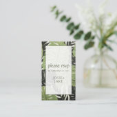 Tropische bitte UAWG Bold & Modern Green Jungle Begleitkarte (Stehend Vorderseite)