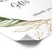 Tropische Blattblumenkarten und -geschenke aus Gol Poster (Ecke)