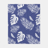 Tropische Blätter 15 Fleecedecke (Vorderseite)