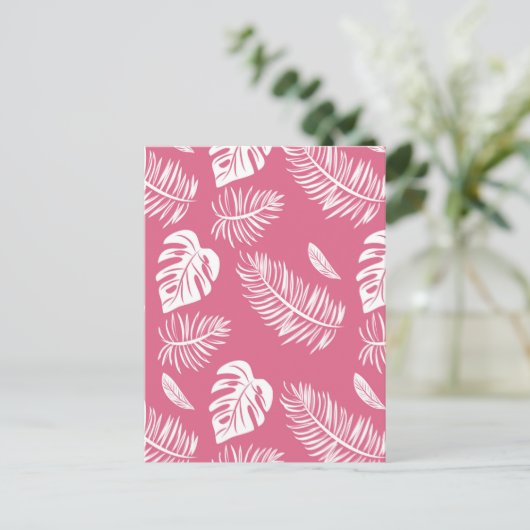 Tropische Blätter 17 Postkarte (Stehend Vorderseite)