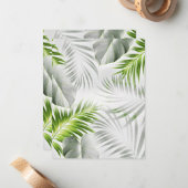 Tropische Blätter 1 Mitteilungskarte (Vorderseite/Rückseite Beispiel)