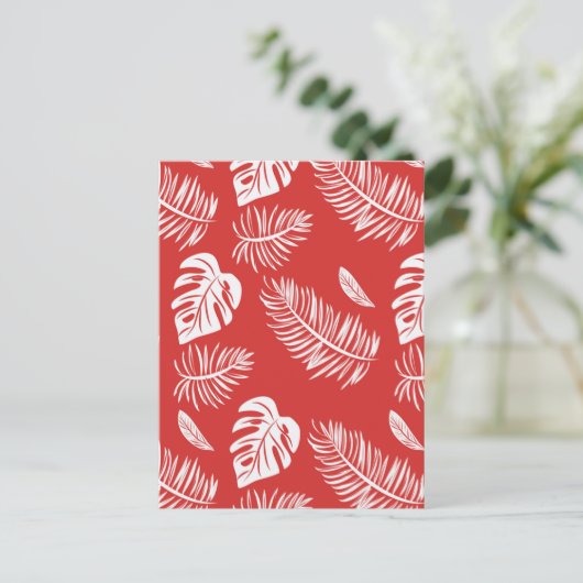 Tropische Blätter 20 Postkarte (Stehend Vorderseite)