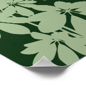 Tropische Blätter 3 Dark Green Modern Art Print Poster (Ecke)