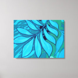 TROPISCHE BLÄTTER 3 Panel Zuhause Leinwand Wand an