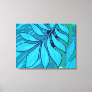 TROPISCHE BLÄTTER 3 Panel Zuhause Leinwand Wand an