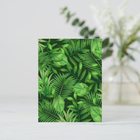 Tropische Blätter 3 Postkarte (Stehend Vorderseite)