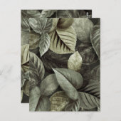 Tropische Blätter 5 Postkarte (Vorne/Hinten)