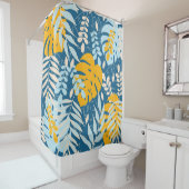Tropische Blätter: Abstrakter Dschungel Duschvorhang (Beispiel)