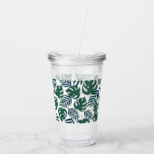 Tropische Blätter Acryltrinkbecher (Rückseite)