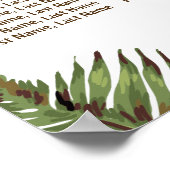 Tropische Blätter Ananas 20 Tische Sitzplan Poster (Ecke)
