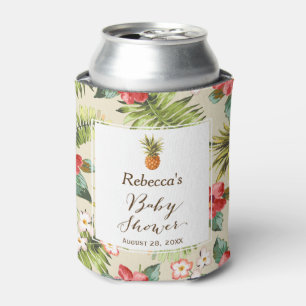 Tropische Blätter-Ananas-Baby-Duschen-Bevorzugung Dosenkühler