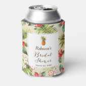 Tropische Blätter Ananas Brautparty Gefallen Dosenkühler (Kanne Rückseite)