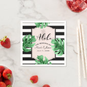 Tropische Blätter & Ananas Elegante Hochzeit Serviette (Beispiel)