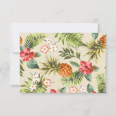 Tropische Blätter Ananas Hawaiian Luau UAWG RSVP Karte (Rückseite)