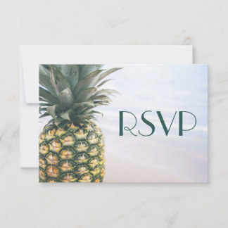 Tropische Blätter Ananas Hawaiian Wedding RSVP