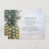 Tropische Blätter Ananas Hawaiianische Hochzeiten  Begleitkarte (Vorne/Hinten)